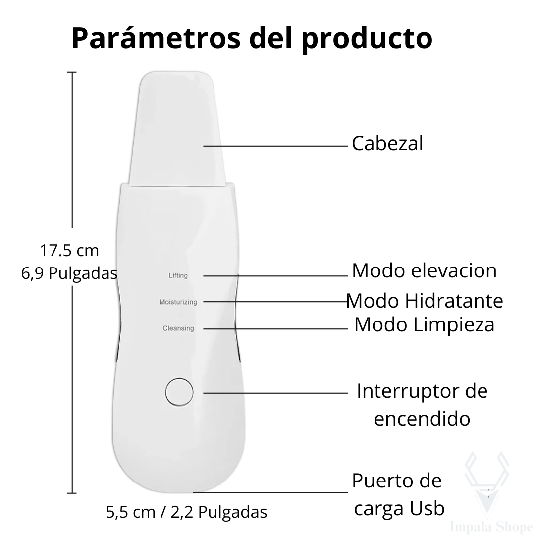 UltraGlow ™ Limpiador Peeling Facial Ultrasónico